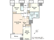 【東京都/中央区勝どき】THE TOKYO TOWERS SEA TOWER 間取り図