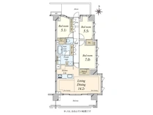 【東京都/調布市緑ケ丘】プラウド仙川緑ケ丘 間取り図