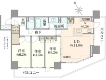 【東京都/調布市東つつじケ丘】リビオつつじヶ丘タワーレジデンス 間取り図