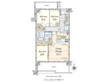 【東京都/世田谷区桜上水】桜上水ガーデンズ D棟 間取り図