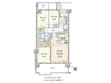【東京都/世田谷区桜上水】桜上水ガーデンズ　 D棟 間取り図