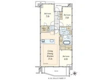 【東京都/世田谷区代田】プラウド世田谷代田 間取り図