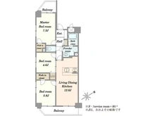 【東京都/中野区江古田】藤和シティコープ中野沼袋 間取り図