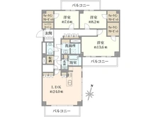 【東京都/世田谷区宮坂】東高ペアシティ世田谷赤堤 間取り図