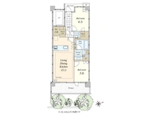 【東京都/世田谷区代田】プラウド世田谷代田 間取り図