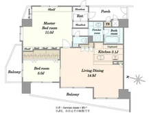 【東京都/品川区大崎】コスモ大崎ツインフォルム エクセルコート 間取り図