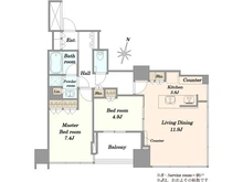 【東京都/品川区大崎】大崎ウエストシティタワーズ W棟 間取り図