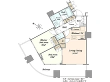 【東京都/品川区北品川】パークシティ大崎ザレジデンス 間取り図