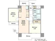 【東京都/品川区北品川】グローリア初穂御殿山 間取り図