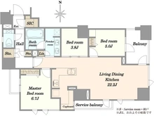 【東京都/渋谷区広尾】サンウッド広尾 間取り図