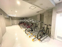 【東京都/中央区日本橋横山町】サンウッド東日本橋フラッツ 駐輪場