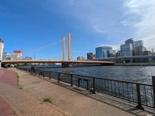 【東京都/江東区新大橋】クレッセント東京ヴュータワー  隅田川テラス（現地より約40m）