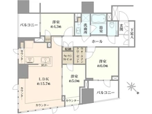 【東京都/中央区新川】クレヴィア東京八丁堀 新川ザ・レジデンス 間取り図