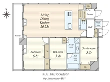 【東京都/中央区晴海】ザ・パークハウス晴海タワーズ　クロノレジデンス 間取り図