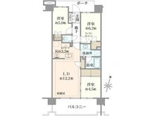 【東京都/世田谷区千歳台】プラウド世田谷千歳台 間取り図