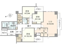 【東京都/港区六本木】クリスタルコート鳥居坂 間取り図