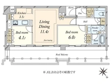 【東京都/品川区西五反田】グランスイート不動前シティテラス 間取り図