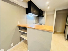 【東京都/目黒区大橋】パラスト上目黒 キッチン：カウンター付きのキッチンでございます。