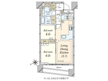 【東京都/渋谷区東】プラウド渋谷東 間取り図