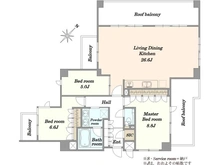 【東京都/港区麻布永坂町】コートアネックス麻布永坂 間取り図