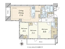 【東京都/渋谷区恵比寿南】恵比寿パークハウス 間取り図