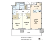 【東京都/品川区西五反田】プラウドタワー目黒MARC 間取り図