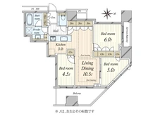 【東京都/荒川区東日暮里】アトラスブランズタワー三河島 間取り図