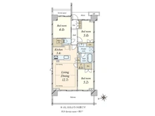 【埼玉県/さいたま市南区鹿手袋】プラウド別所沼公園トレサージュ 間取り図