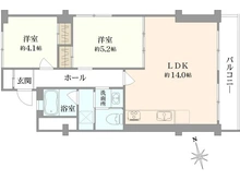 【東京都/狛江市岩戸北】狛江第2コーポラス 間取り図