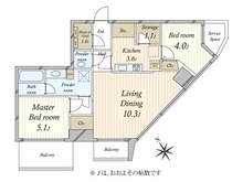 【東京都/文京区千駄木】プラウド文京千駄木 間取り図
