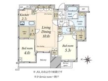 【東京都/文京区千駄木】プラウド文京千駄木 間取り図