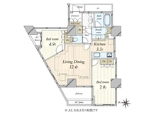 【東京都/文京区本郷】プラウドタワー本郷東大前 間取り図