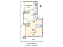 【東京都/千代田区神田東松下町】アルファグランデ千桜タワー 間取り図