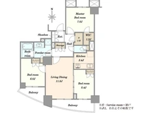 【埼玉県/川口市飯塚】ドリームタワーキュアレジデンス 間取り図