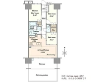 【埼玉県/川口市並木】エステムコート川口並木サウスガーデン 間取り図