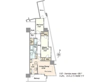 【埼玉県/川口市飯塚】プラウドタワー川口 間取り図