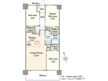 【埼玉県/川口市栄町】サンクレイドル川口II 間取り図