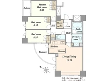 【東京都/文京区向丘】アトラスヒルズ文京白山 間取り図