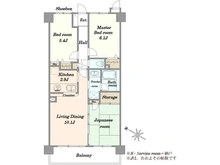 【埼玉県/蕨市中央】ライオンズマンション蕨中央第2 間取り図