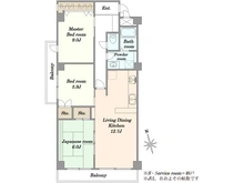 【神奈川県/川崎市高津区下作延】クイーンハイツ久地 間取り図