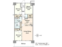 【神奈川県/川崎市高津区坂戸】パークホームズ溝の口ミッドイースト 間取り図