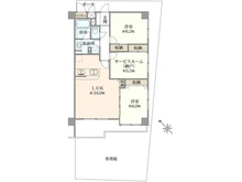 【神奈川県/川崎市多摩区中野島】レリアコート中野島 間取り図