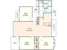 【神奈川県/横浜市青葉区あざみ野】あざみ野住宅 3-1-8棟 間取り図