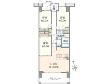 【神奈川県/川崎市高津区久地】溝の口ガーデンアクアス アクアウィングB棟 間取り図