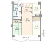 【神奈川県/川崎市多摩区菅】ドメス稲田堤 間取り図