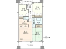 【神奈川県/川崎市高津区二子】アールブラン二子多摩川 間取り図