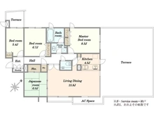 【神奈川県/川崎市高津区久地】エル・サフィーロ25 間取り図