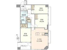 【神奈川県/川崎市中原区下小田中】ヒルズ武蔵中原ウエストウィング 間取り図