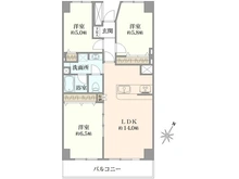 【神奈川県/横浜市南区六ツ川】横浜パークタウン  F棟 間取り図