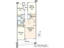 【神奈川県/川崎市多摩区堰】多摩川久地パーク・ホームズ弐番館 間取り図